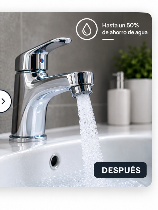 Ahorro de agua con dispositivo ahorrador Ecopyme DESPUÉS